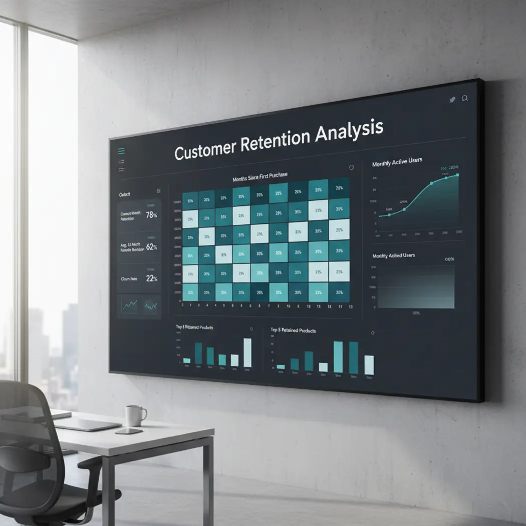 Player retention cohort analysis chart